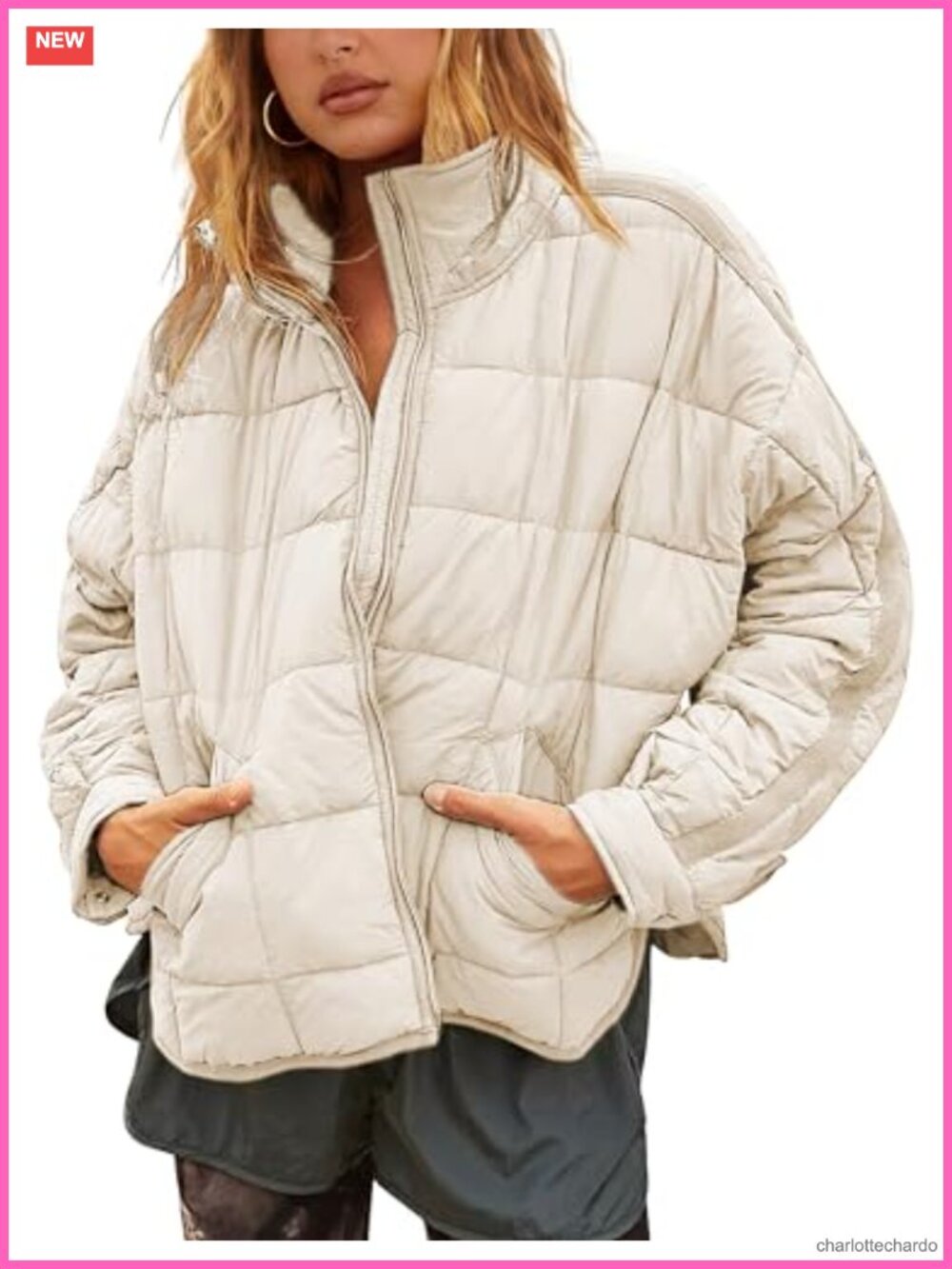 Women's Quilted Lightweight Puffer Jacket Oversized Baggy Boyfriend Style Long